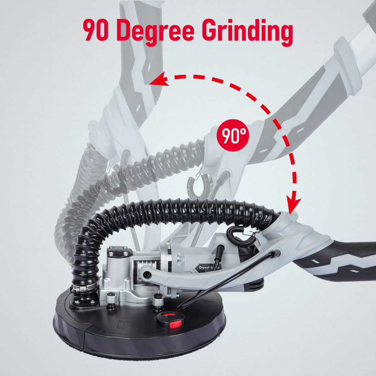 Drywall Sander, 710W Electric Sander with 6 Sanding Discs, Variable Speed 800-1700 RPM Wall Sander with 6.6ft Dust Hose, LED Lights, Extendable Handle & Carrying Bag Garvee