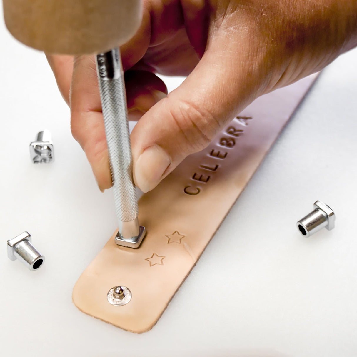 Realeather Crafts Leathercraft Funtime Stamp Set, Small Realeather