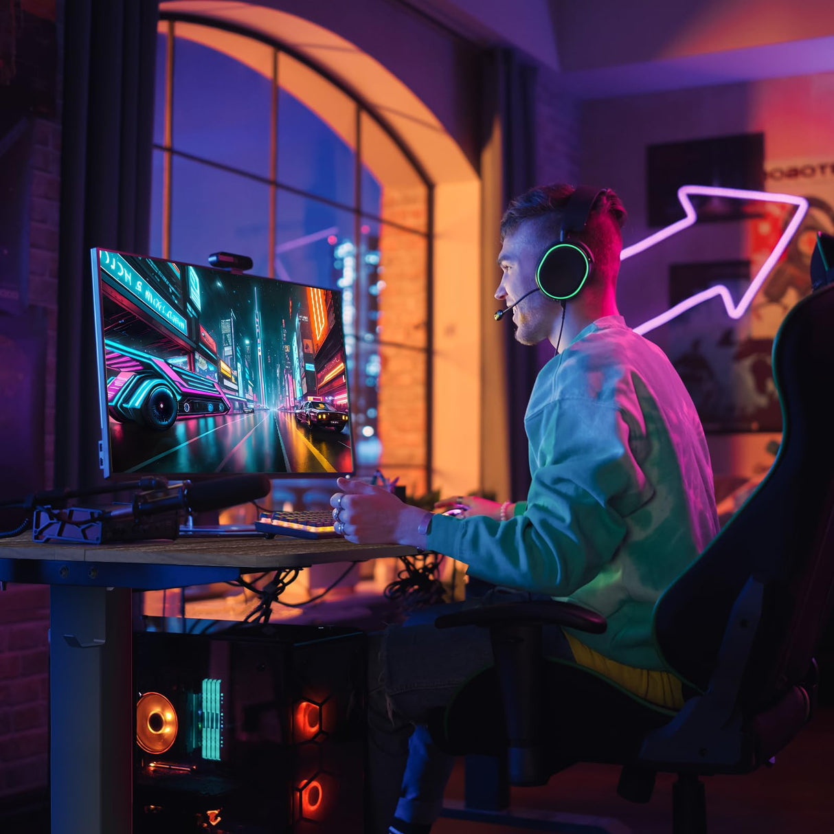 ExaDesk 48 * 24 Inches Electric Standing Desk, Adjustable Height Sit Stand Up Desk with 3 Memory Presets, Motorized Home Office Computer Gaming Workstation Desk, Espresso ExaDesk