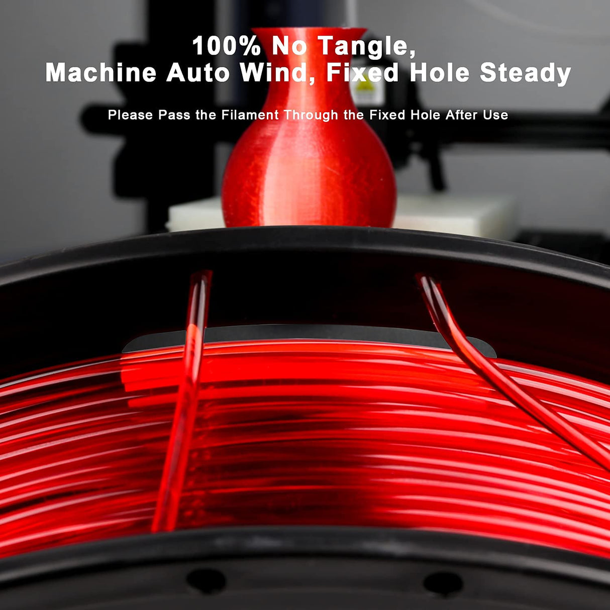 AMOLEN 3D Printer Filament Bundle, PETG Filament 1.75mm,Transcucent Clear/White,Red,Green,Blue Filament,PETG Transparent Filament with Light Transmission Feature,250g x 4 Spools Set AMOLEN