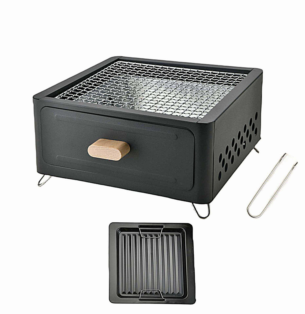 Barbecue Desk Tabletop Outdoor Stainless Steel Smoker BBQ,Portable Lightweight Barbecue Grill Tools for Outdoor Cooking Camping Picnics Beach VBOYL