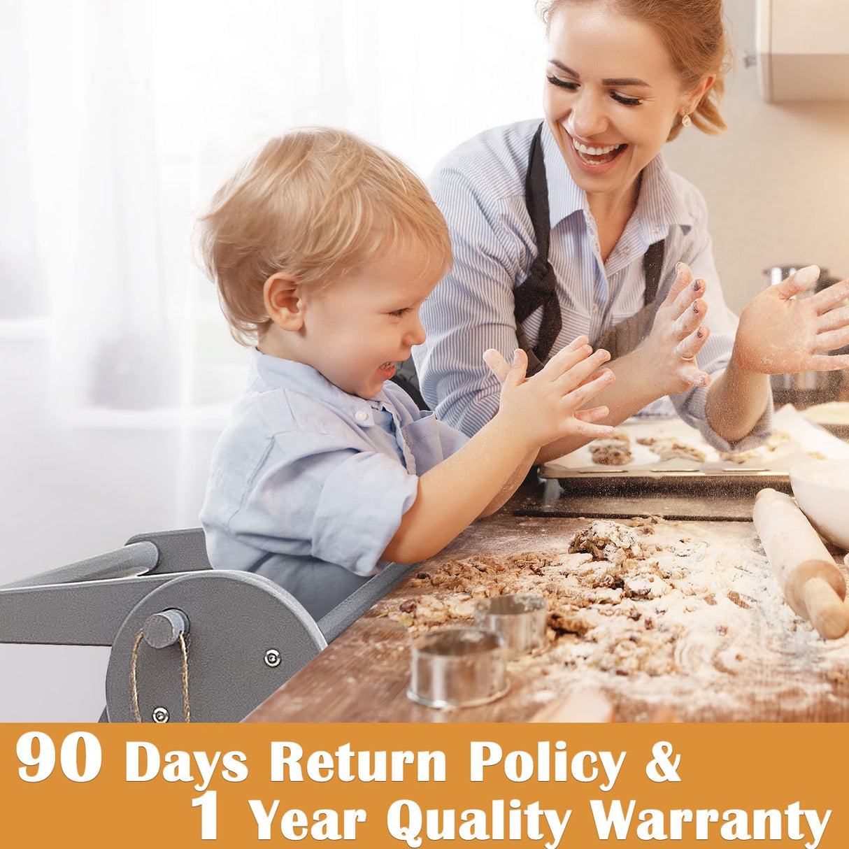 FUNLIO 3-Level Height Adjustable Kitchen Step Stool, Foldable Toddler Tower for Kids 2-6 Years, Montessori Child Standing Tower, CPC & CE, Easy to Assemble, Grey FUNLIO