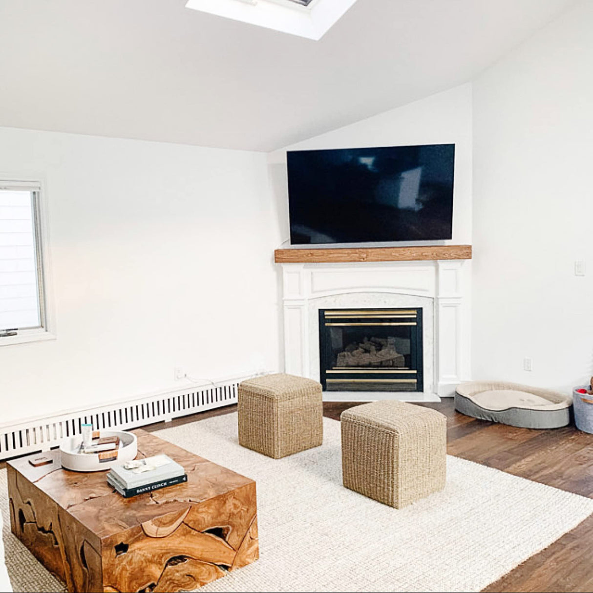 Fireplace Mantel, Rustic, Shelf, Floating Mantle, Real Wood, Beam, URBANDI (Brown, 60Lx6Hx8D) WoodArtSupply