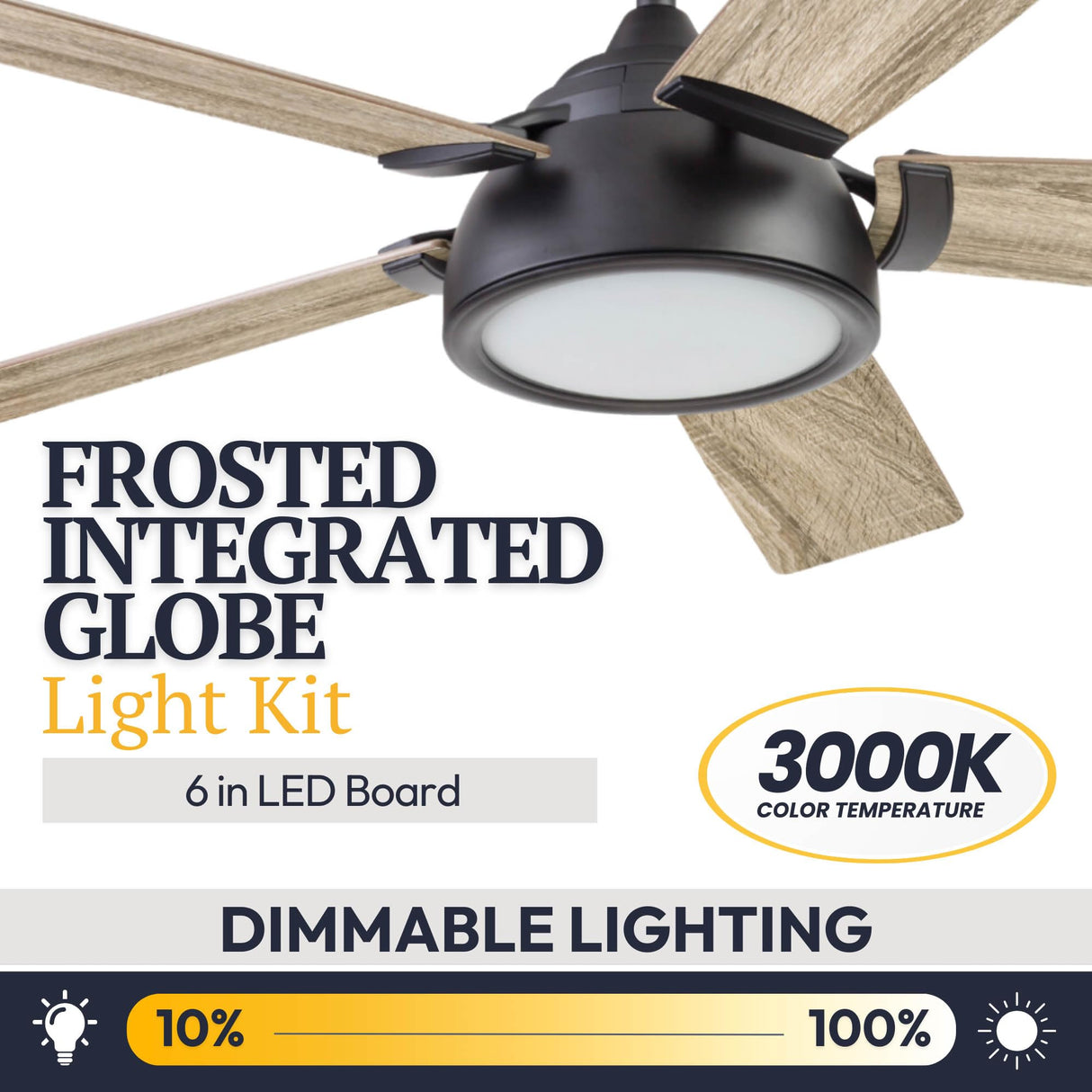 Prominence Home Potomac, 52 Inch Industrial Style Smart Ceiling Fan with Light, Remote Control, Dual Finish Blades, Compatible with Alexa and Google Assistant - 51639-01 (Matte Black) Prominence Home