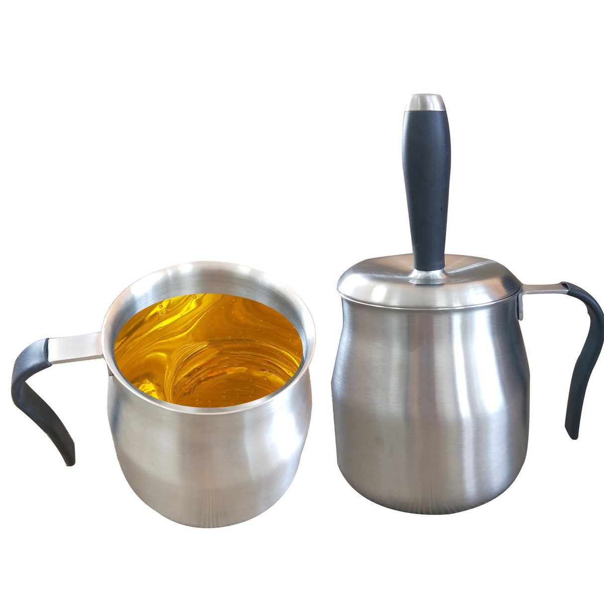 iZAN BBQ Basting Pot with Basting Brush - Stainless Steel Barbecue Sauce Pot with Silicon Basting Brush, 32 OZ iZAN