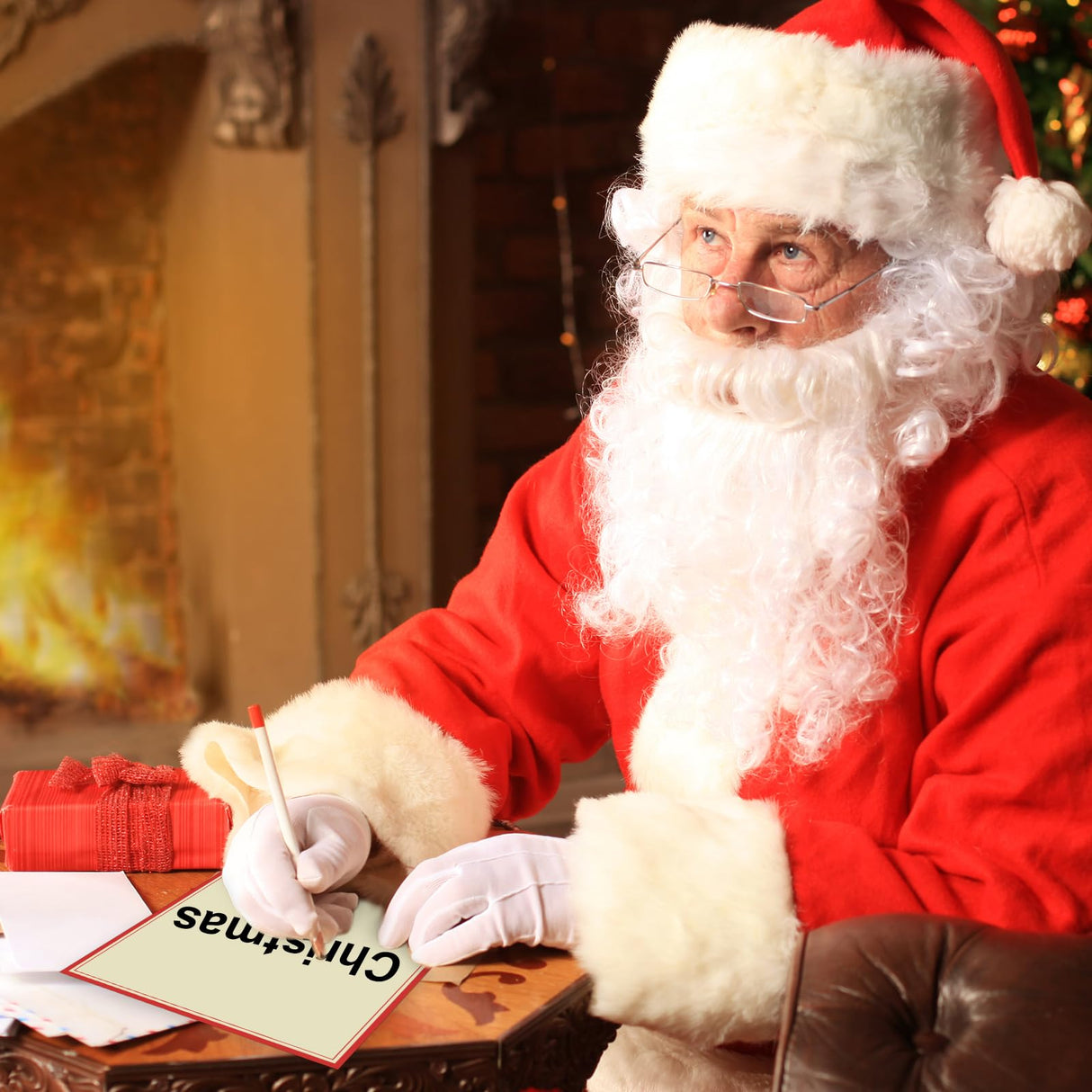 JarThenaAMCS 60Pcs Christmas Stationery Letterhead Paper Set Red Border Letter Writing Paper with Red Gold Envelopes for Xmas Greeting Card Invitation Office Printing, 8.5" x 11" JarThenaAMCS