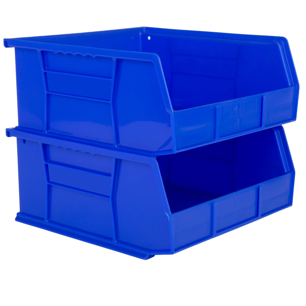 Hudson Exchange 11" x 11" x 5" Plastic Stackable Storage Bin and Hanging Container (Blue, 1 Pack) HE HUDSON EXCHANGE