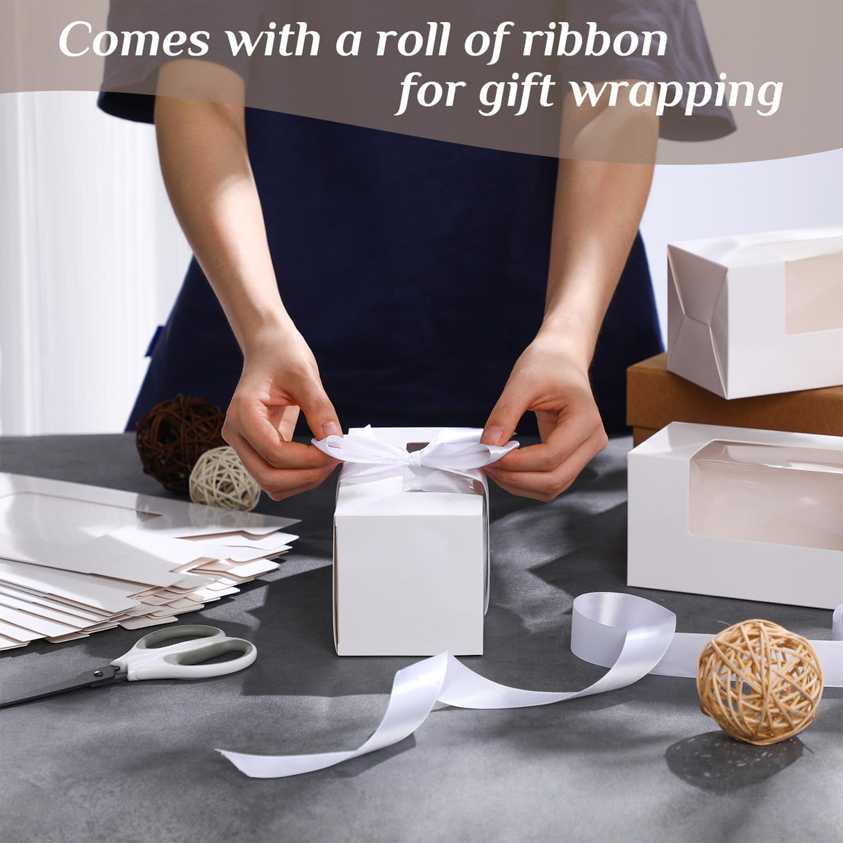 Honoson 24 Pcs Gift Boxes for Sublimation Glass Cup Shipping Gift Boxes for Packaging Exhibition Clear Gift Box for 12 16 20oz Drinking Jars Sublimation Glass Can Blank Tumbler Gift Box (White, White) Honoson