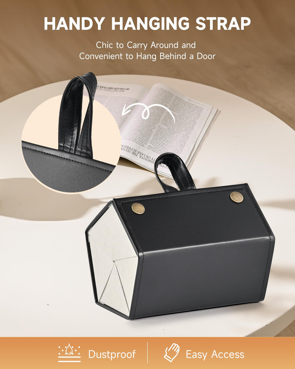 CO-Z Travel Sunglasses Organizer, Foldable Travel Sunglass Case with 5 Slots for Multiple Pairs, Portable Eyeglasses Holder Glasses Storage Box for Women Men Home Display Travel, Black & Gray CO-Z