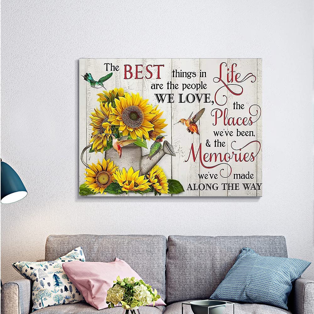 Sunflower Diamond Painting Kits for Adults - Inspirational Diamond Art Kits for Adults Beginner, DIY Full Drill Diamond Dots Paintings with Diamonds 5D Gem Art and Crafts for Adults Home Wall Decor HOIYLDS