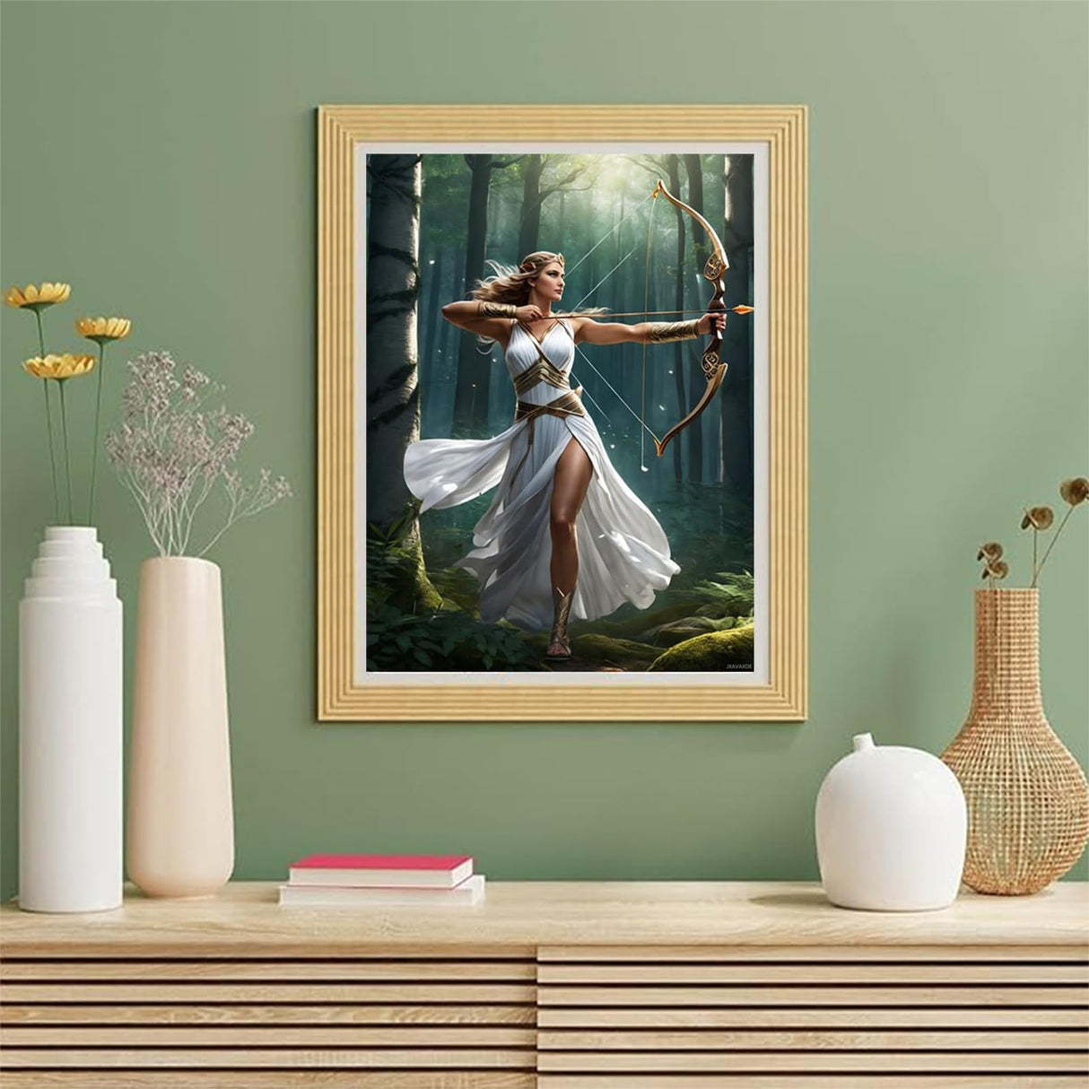 Diamond Art Painting Kits for Adults, Greek Goddess DIY Diamond Painting Set, Diamond Painting Pictures Home Wall Decor Entrance Decorations 12x16 Inch JXAVAXDE