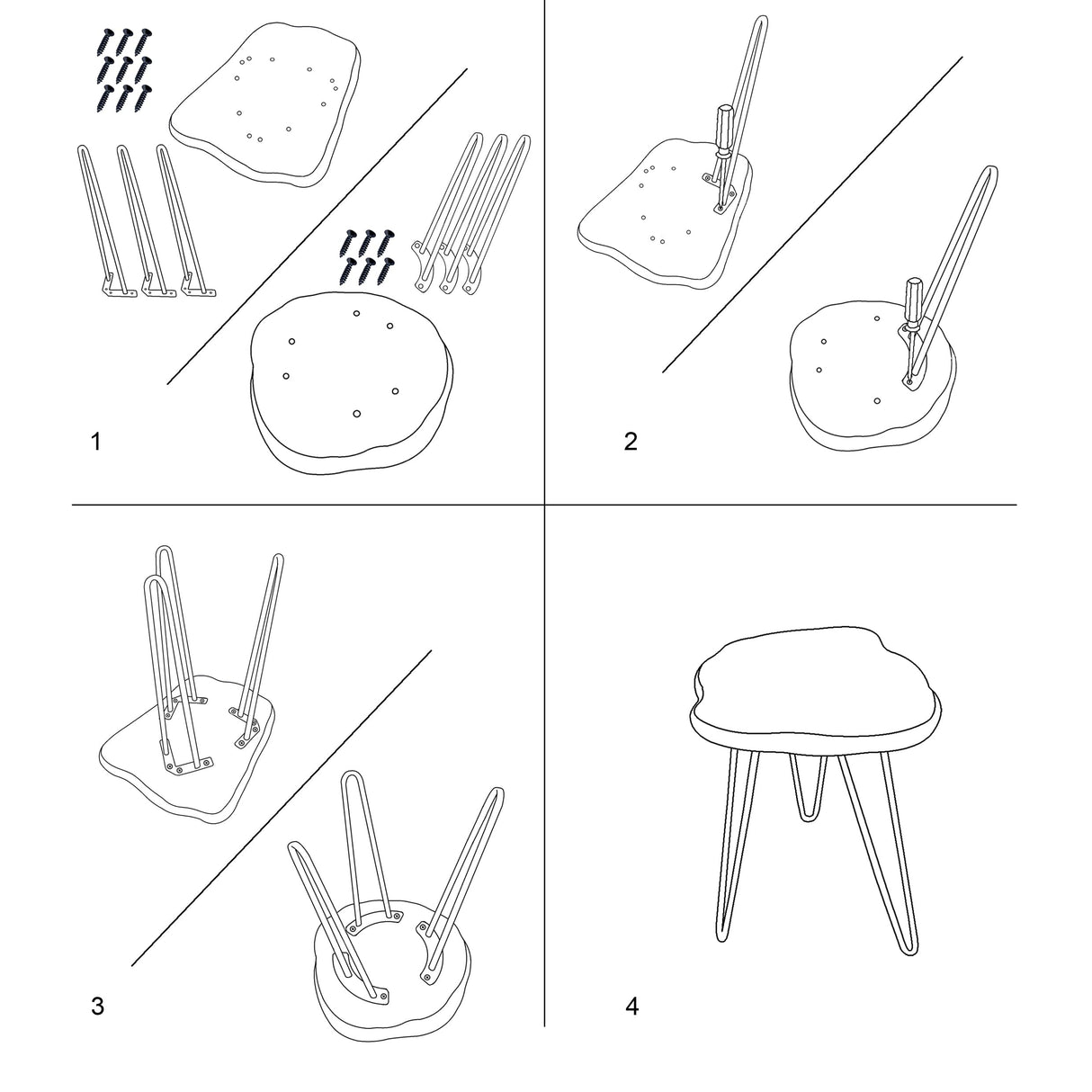 Warmaxx Natural Shape Cedar Wood Side Table, 13.5" x 12" x 17.5" Accent Vintage Wooden Slab Coffee Live Edge Tables Solid Rustic Plant Stand Outdoor End Table for Living Room Patio Bedroom Warmaxx