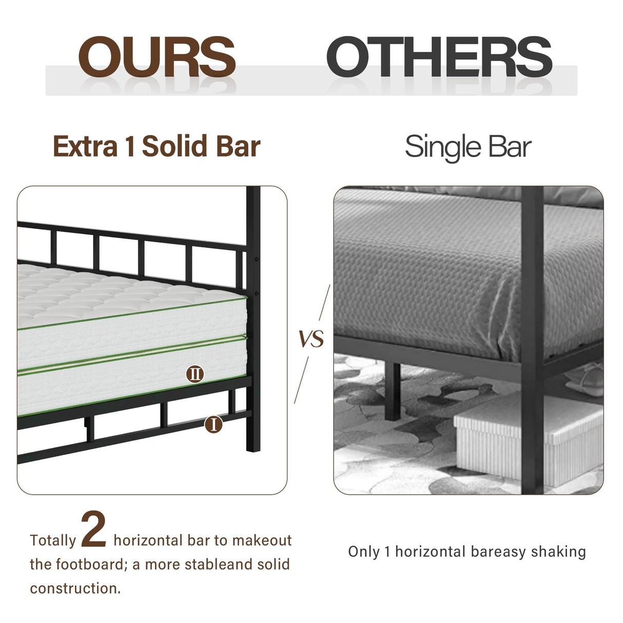 BarnFurin Full Size Metal Canopy Bed Frame,Mattress Foundation Platform with Metal Slats Support,Under-Bed Extra Storage No Box Spring Needed, Easy Assembly, Black BarnFurin