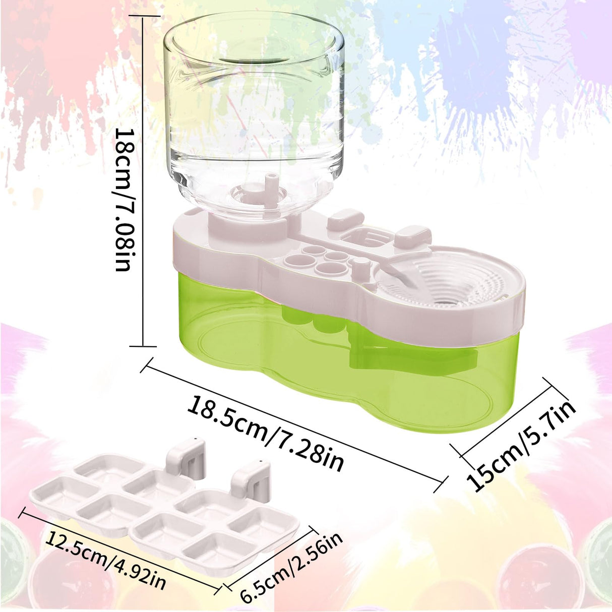 JEChrochen Paint Brush Cleaner Tool, Washing My Brushes, Water Cycle Brushes Rinser with Brushes Holder and Palette, Brush Rinser Dispenser,Painting Art Supplies Stuff for Artist Artist Beginner Kids JEChrochen