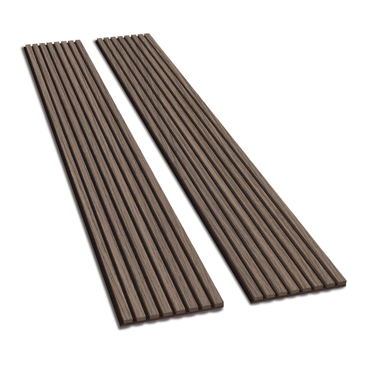 Olanglab Wood Slat Wall Panels, 2 Pack Wood Slats for Wall, 94.48"x 12.59"x 0.82" Each, 3D Wall Panels for Interior Wall Decor, (Brown Walnut) Olanglab