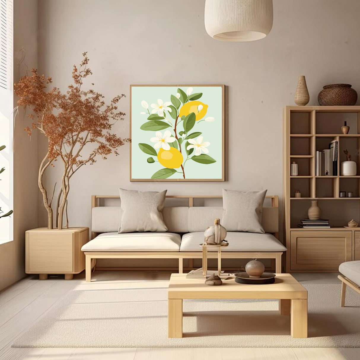 cupmod 2 Pack Framed Paint by Numbers Kit for Kids,Easy Acrylic Paint by Numbers Kits on Canvas,Fruit Oil Painting Paint by Number for Adults Beginners for Home Wall Decor (8x8inch) cupmod