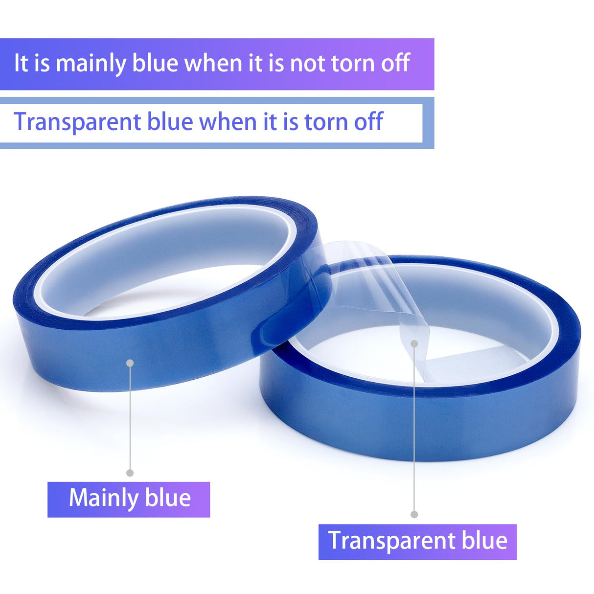 Heat Tape,8 Rolls Sublimation Tape Heat Transfer Tape, Adhesive Heat Resistant 10MM&20MM High Temp Tape 220 C(428 F) for for Sublimation Press Electronic Soldering Awpeye