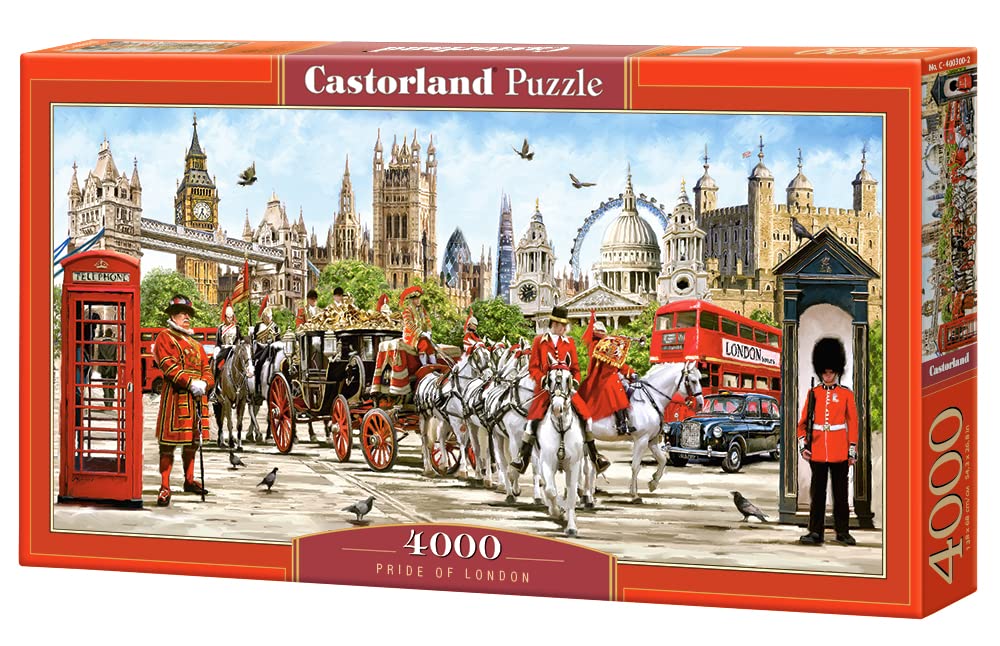 CASTORLAND 4000 Piece Jigsaw Puzzles, Pride of London, Great Britain, Iconic Monuments of London, Adult Puzzles, Castorland C-400300-2 Castorland