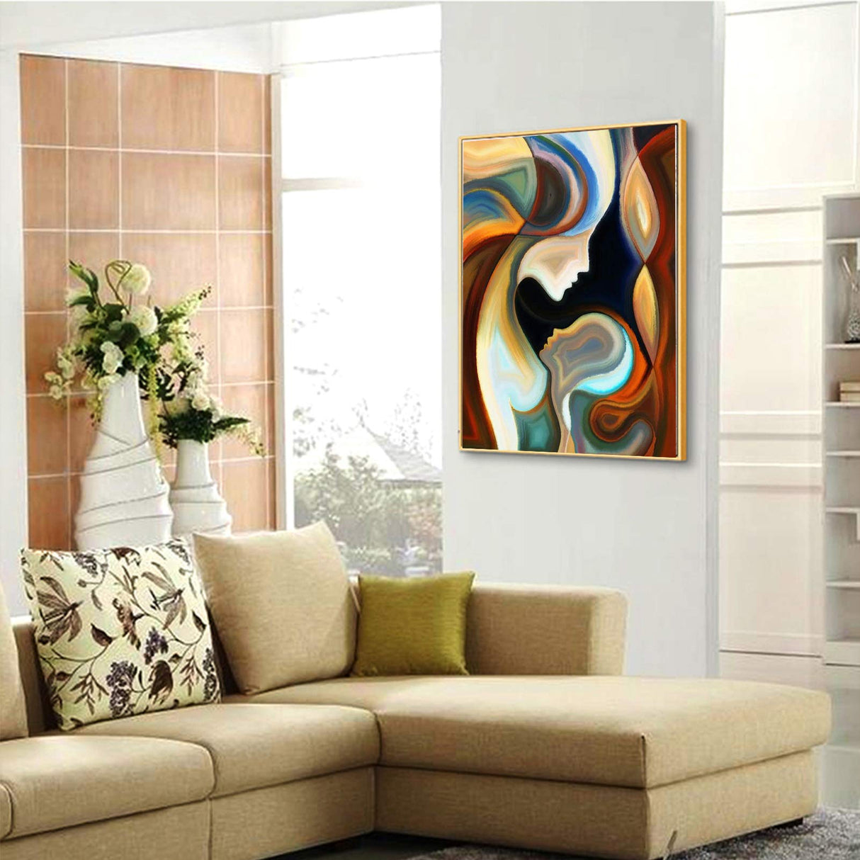 YALKIN Diamond Painting Kits for Adults, DIY 5D Diamond Painting Paint Abstract Mother by Number with Gem Art Drill Diamond Painting Kits for for Home Wall Decor, Gifts 11.8x15.7inch YALKIN