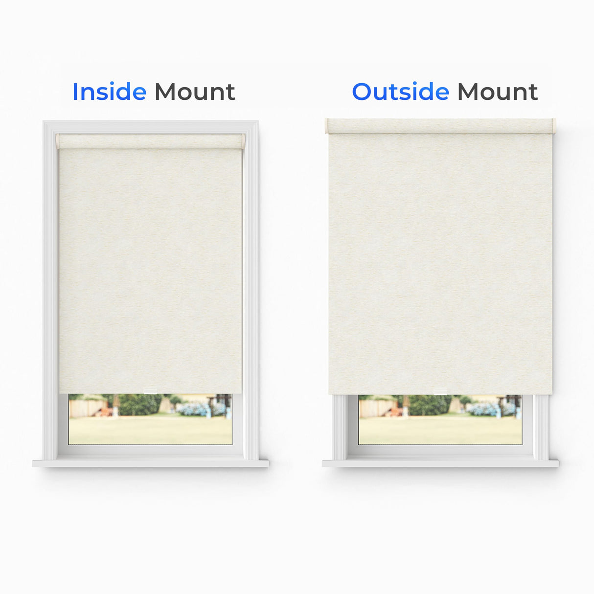 Lumino 100% Blackout Roller Shades for Windows - 23" W x 72" L - Sand, Over 2,000 Custom Sizes, Cordless, Dual Layer Fabric for Advanced Light Blockage, Thermal Insulated Privacy Blinds Lumino