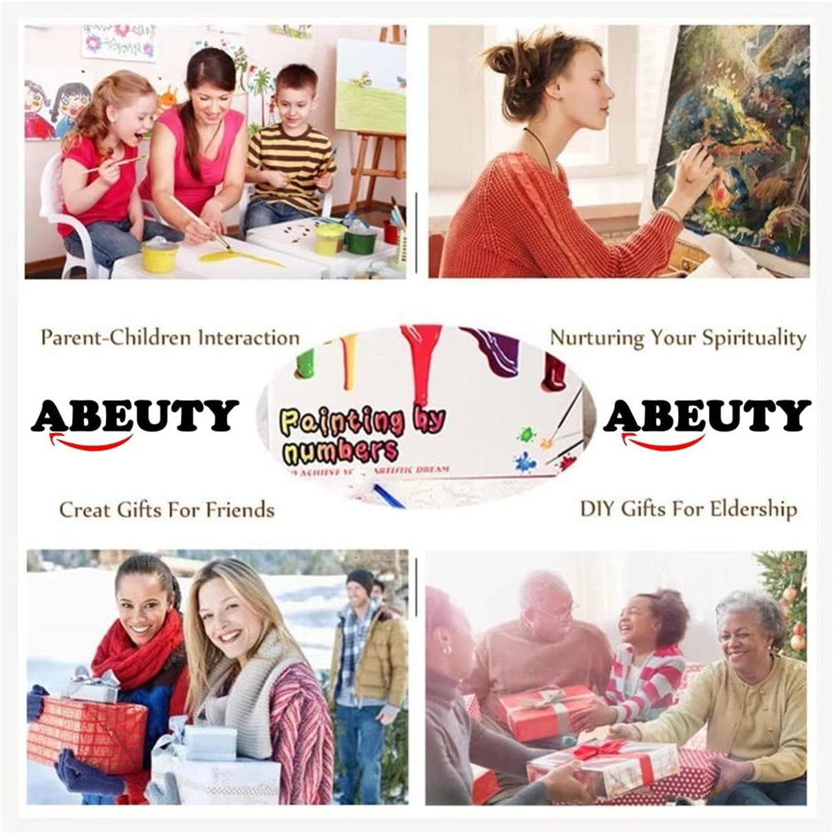 ABEUTY DIY Paint by Numbers for Adults Beginner, Yellow Car Street 16x20 inches Fun DIY Adult Arts and Crafts Kits (No Frame) ABEUTY