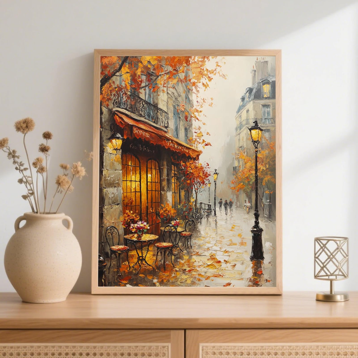 Ceiomez Paint by Number Kits for Adults, Street Paint by Number for Adults, Cafe Adult Paint by Number Kits on Canvas for Home Decor 16x20in Ceiomez