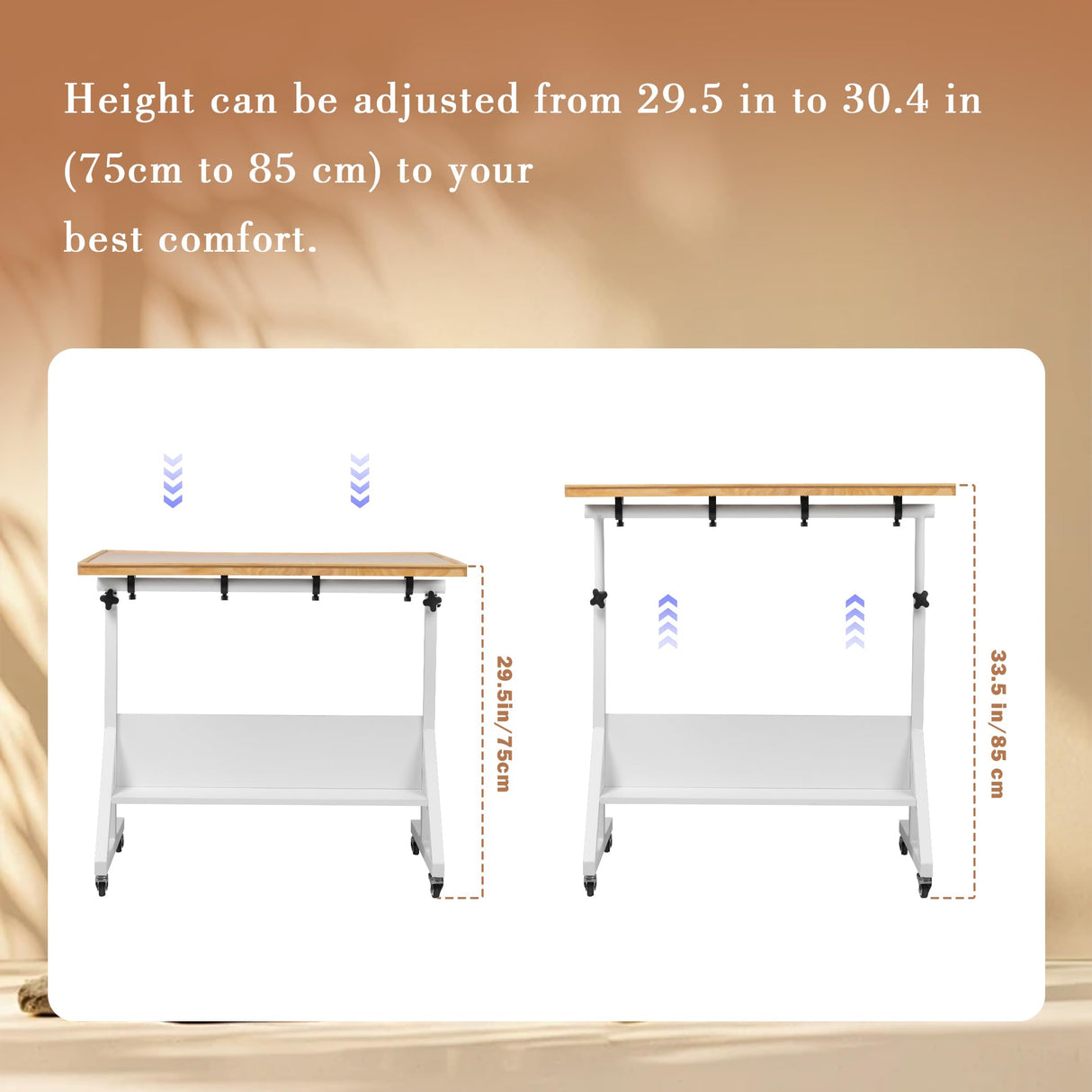 Tektalk Jigsaw Puzzle Table with Angle & Height Adjustment, Puzzle Easel with Cover & 5 Sorting Drawers, Tilting Board with Legs, Enclosed with 4 Roller Wheels, for Up to 1500 Pieces Tektalk
