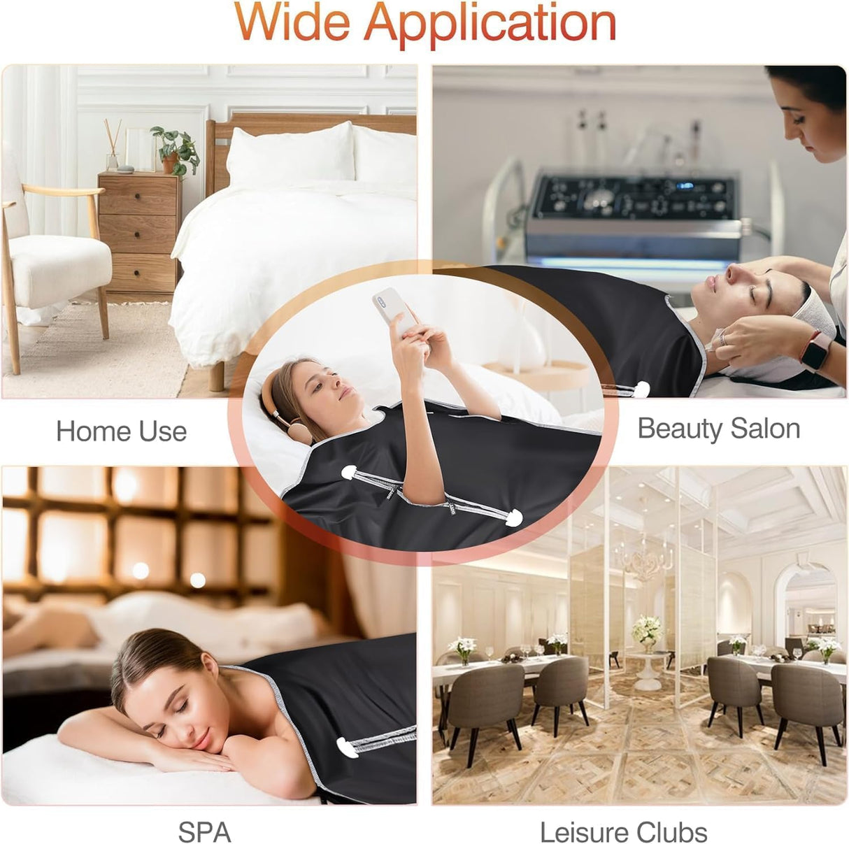 UMIXGENE Infrared Sauna Blanket-Sauna Blanket for Home Use, Portable Design for Relaxation and Detoxification Highest 176℉, 20-60 Minutes Timer, 6 ft x 2.65 ft(Deep Black) UMIXGENE