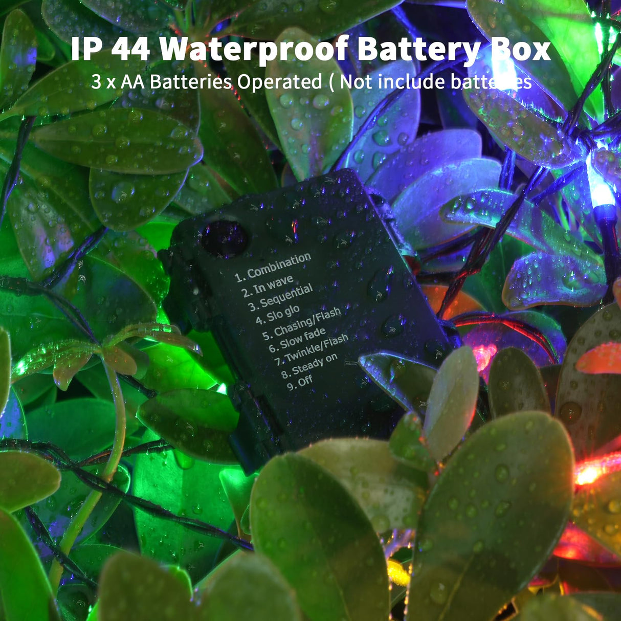 Battery Operated Christmas Lights 2 Pack 18 Ft 50 Count Clear Mini String Lights Battery Powered with 6 Hour Timer Xmas Tree Lights Outdoor Waterproof for Indoor Party Festival Decorations (2PC;50LED) QOCNAM