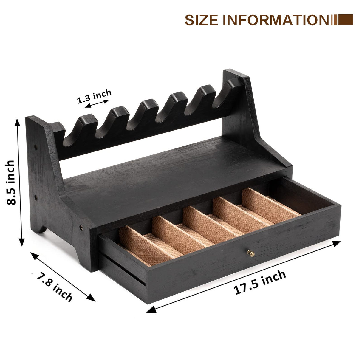 DGWJSU Pistol Rack Gun Safe, Real Wood Handgun Rack Holder for Gun Cabinet Accessories, Rustic Style Gun Rack Organizer for Nightstand, Gifts for Men DGWJSU