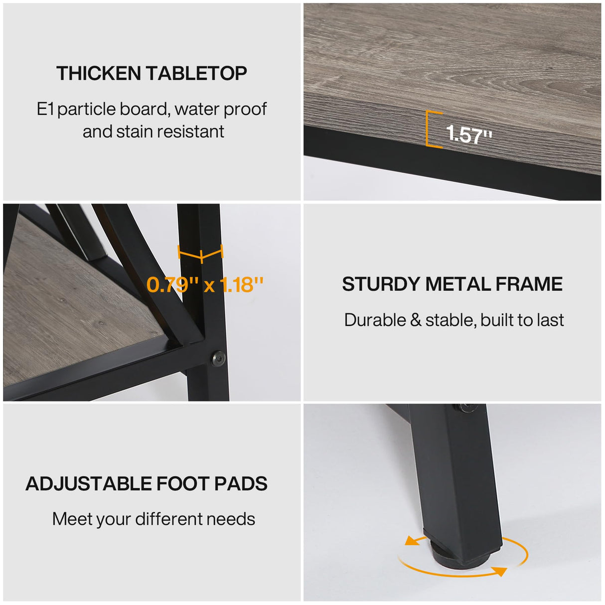 Tribesigns 70.9 inch Extra Long Console Table, Industrial Sofa Table Behind Couch with 2 Tier Storage Shelf, Narrow Entryway Hallway Accent Table for Living Room, Grey Tribesigns