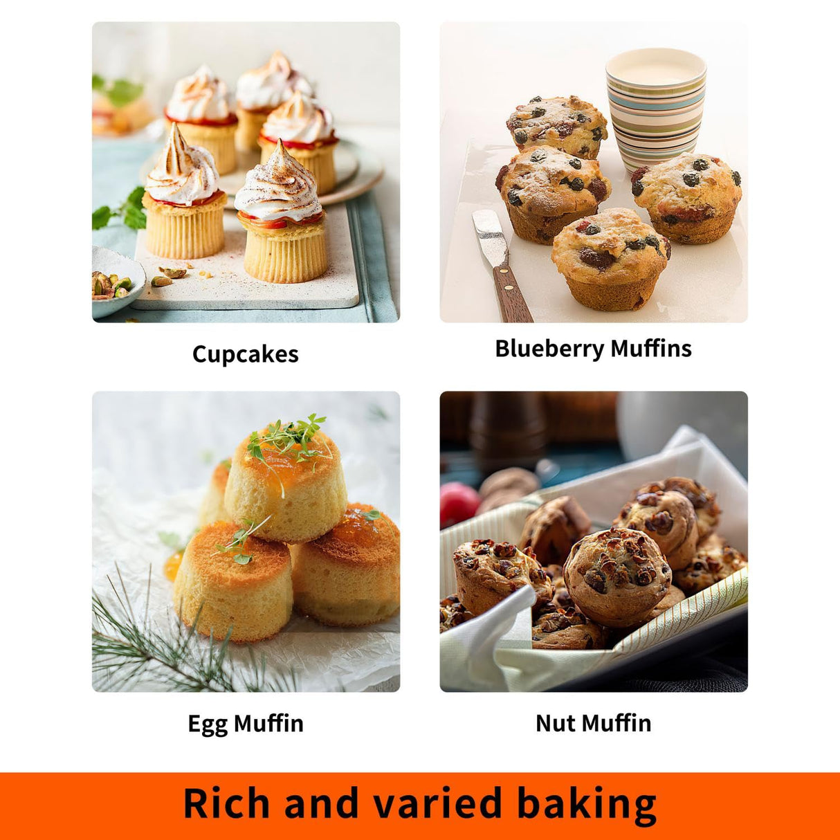 2Pack Silicone Muffin Pan For Baking With Metal Reinforced Frame, 12 Cup Nonstick Cupcake Pan, BPA Free Silicone Mini Muffin Pan, Cupcake Baking Pan Molds for Oven With Silicone Brush(Small Size) POSOSTO