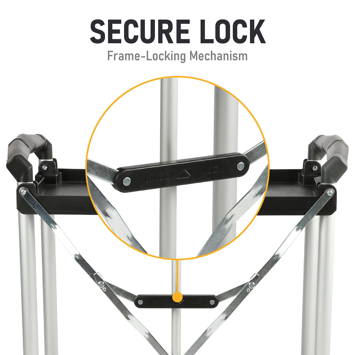 Olympia Tools 89-356 Pack-N-Roll Folding Collapsible Service Cart, Black, 50 Lb. Load Capacity per Shelf, 2-Layers Olympia Tools