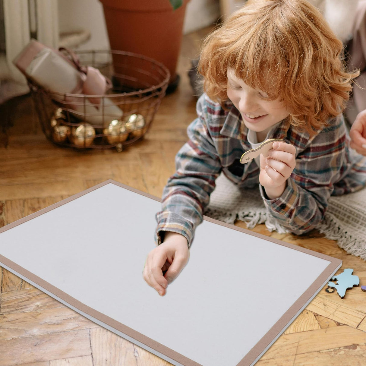 HEMOTON Puzzle Mat, Portable Puzzle Board, Non-Slip Surface, Modern Style, Up to 500 Pieces, 23.62 x 15.75 Inches Hemoton