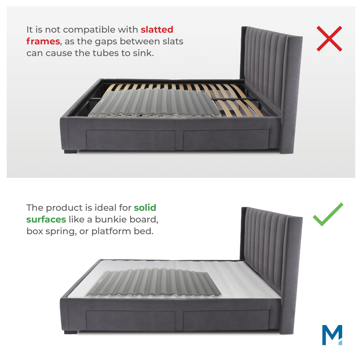 Premium Saggy Mattress Support (Medium) Extra Firm Sagging Mattress Support Pad, Firming Pad to Fix Sagging and Sinking and Improve Firmness, Corrector Insert to Help with Back Pain by Meliusly Meliusly