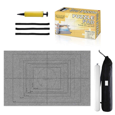 Jigsaw Puzzle Mat Roll Up - 3000 Pieces Large Gray Puzzles Saver Board for Adults Kids, Storage and Transport Keeper Saver Accessories Table Portable Holder Organizer Board Pad Gifts (Gray)