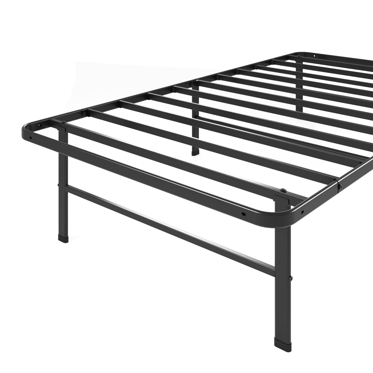 ZINUS Rumi 14in Twin Metal Bed Frame, Quick Assembly SmartBase® Mattress Foundation, Heavy Duty Sturdy Steel with No Box Spring Needed, Eco-Friendly Packaging, Black ZINUS