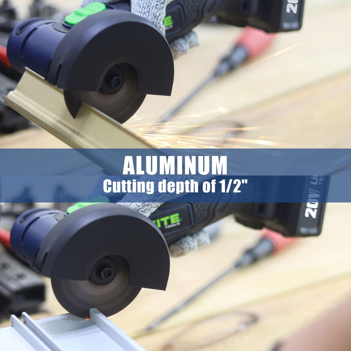 ZEITE 3" Cordless Cut Off Tool, 20V 2.0Ah Mini Cutter, Max Cutting Depth 1/2", 19500RPM Cutting Tool with 3 Cutting Discs 1 Flap Disc for Rust Removal, Battery and Charger Supplied Zeite