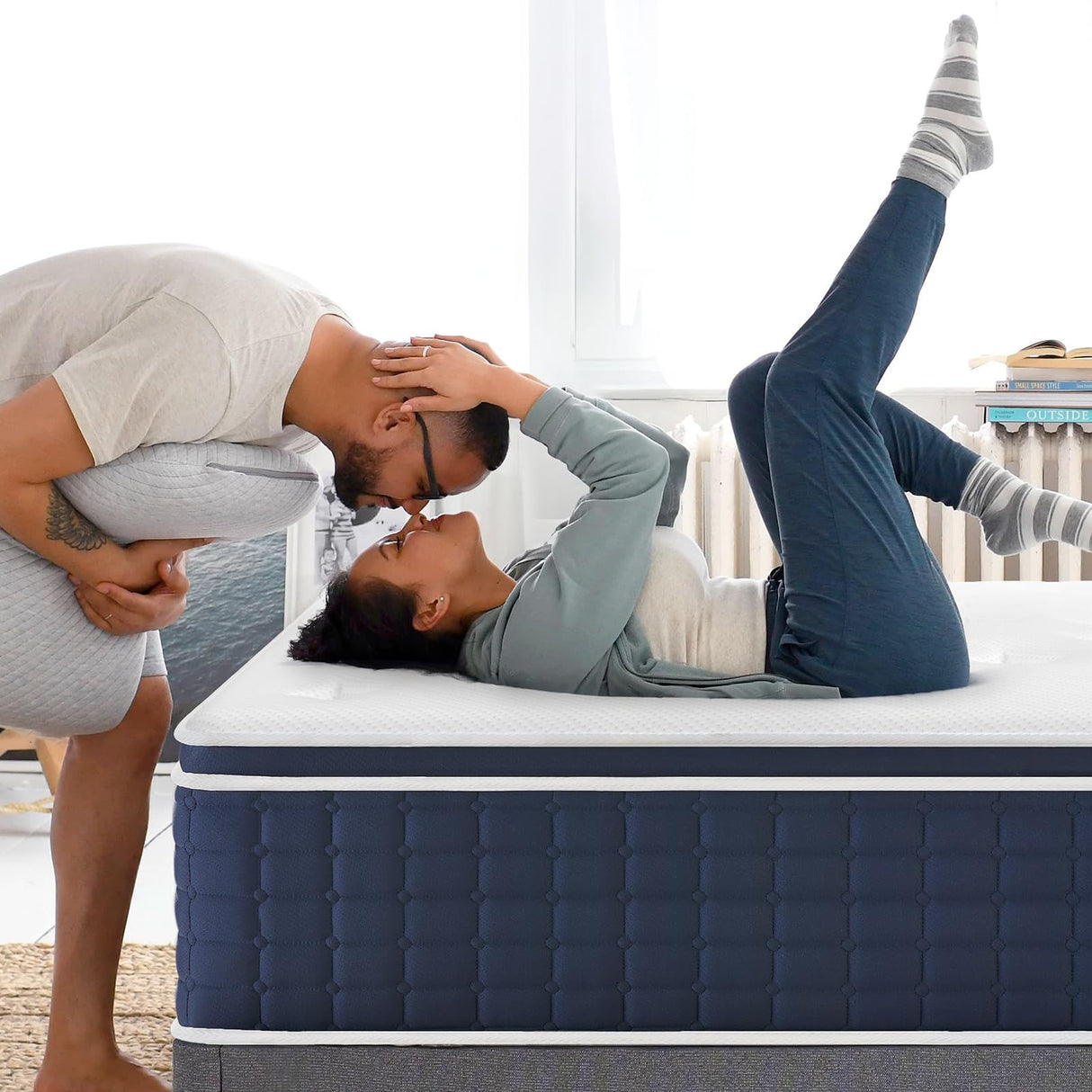Coolvie Full Size Mattress 14 Inch, Hybrid Soft Medium Plush Mattress with Gel Memory Foam for Adaptive Support and Pressure Relief, Cloud-Like Sleep Mattress in A Box for Silent, 100-Night Trial Coolvie