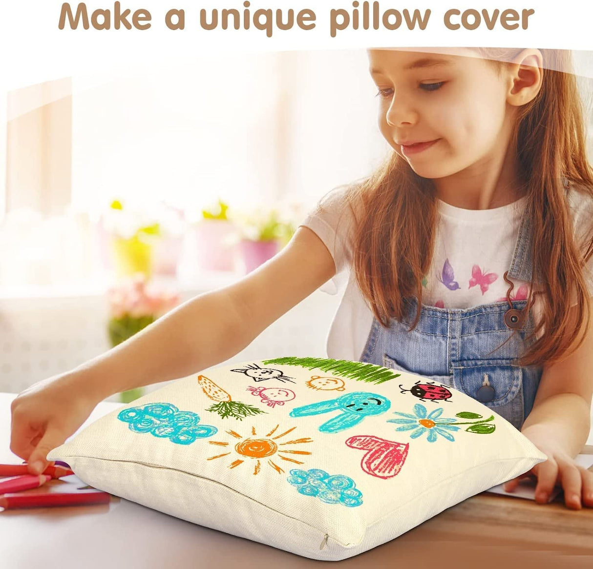 WANZELONYO Throw Pillow Covers Bulk Plain Linen Blank Couch Cushion Case for Vinyl Sublimation HTV Ironing Craft Embroider Decoration 16 x 16 Inch Beige Set of 10 WANZELONYO