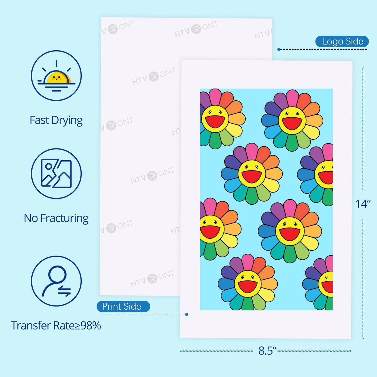 HTVRONT Sublimation Paper 8.5x14 Inch - 200 Sheets Sublimation Transfer Paper Compatible with Inkjet Printer,Sublimation Heat Transfer Paper for Tumblers, Mugs, T-shirts and Other Sublimation Blanks HTVRONT