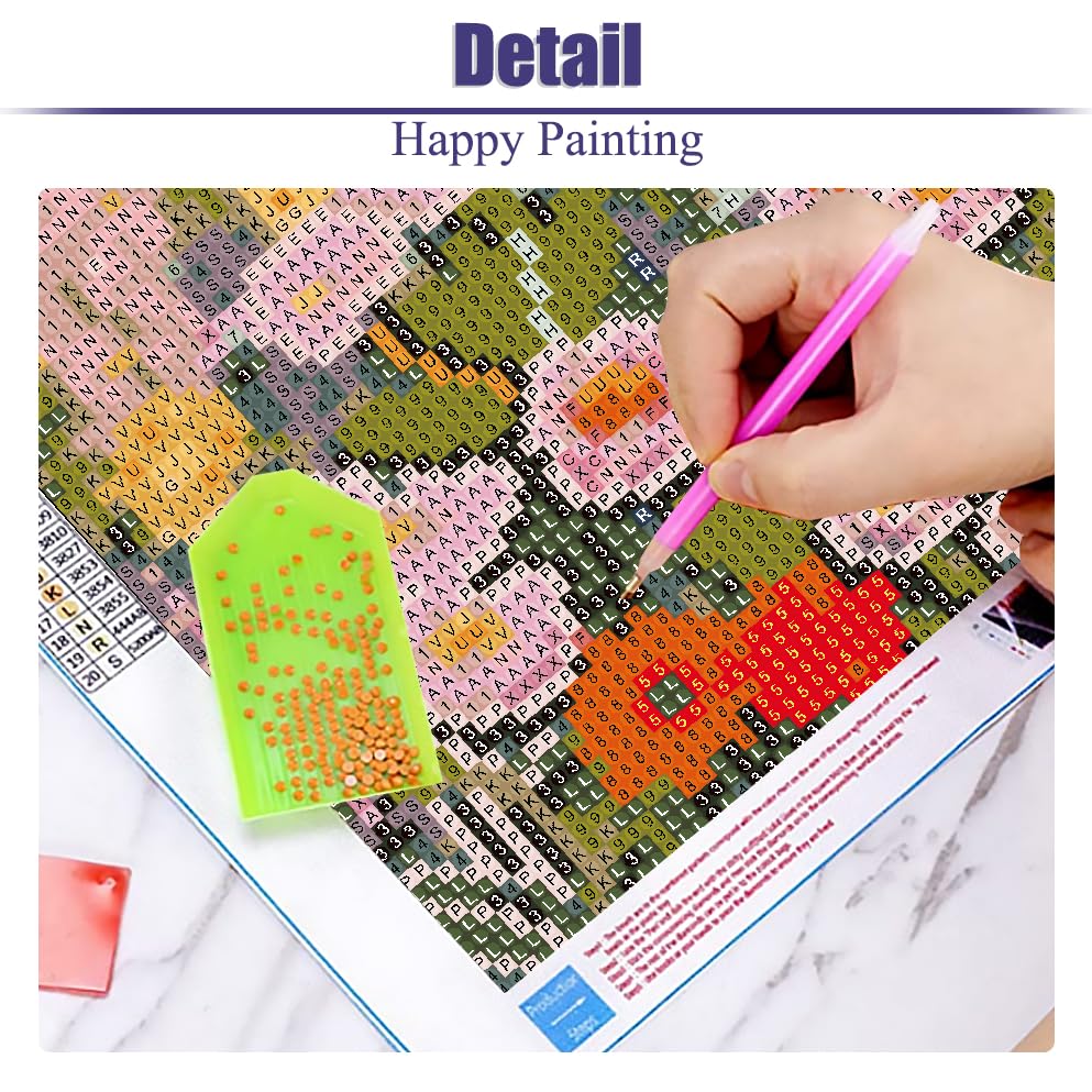 Mountain Diamond Art Kits for Adults - 3 Pack Landscape Flowers Diamond Painting for Beginners, Diamond Dots Round 5D Full Drill Paintings with Diamonds Gem Art and Crafts Home Decor 12x16inch tigdtiu