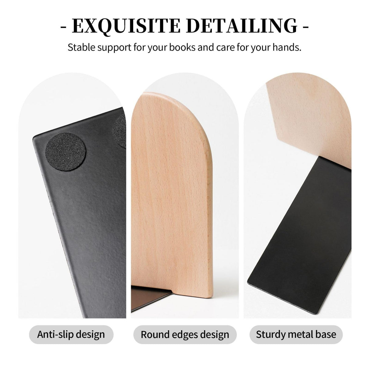 HOYYU Rustic Daisy Wooden Bookends Decorative Shabby Sunflower Book Ends for Shelves Heavy Books Holder Organizer Non-Slip Desk Book End for Kids Room Office School Kitchen Home Desktop Decor 1 Pairs HOYYU