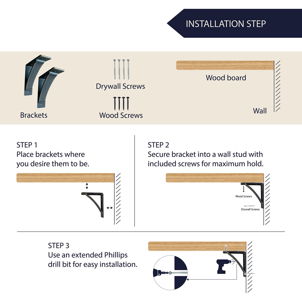 RRD Steel Mantel Brackets Heavy Duty (2 Pack) Fireplace Mantel Brackets - Countertop Support Bracket - Hand Welded Steel Bracket - Mantel Bracket Rustic Farmhouse Décor (6"x7"x2", ¼” Natural Steel) Rustic Red Door Co.