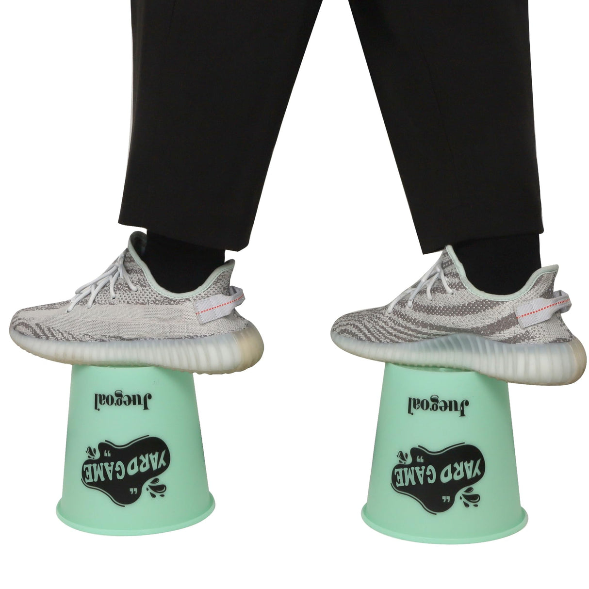 Juegoal Outdoor Toss Game Glow in Dark with Noctilucent 12 Buckets & 6 Balls, Throwing Game for Beach, Camping, Lawn and Backyard Juegoal