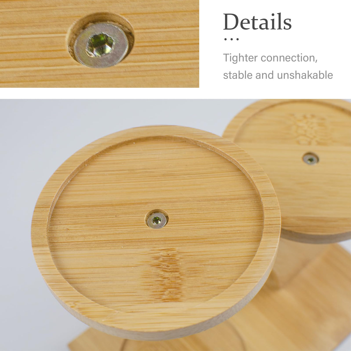 XXXFLOWER Bamboo Plant Stand ,3 Tiers Indoor Succulent Windowsill Shelf - Small Tabletop Plant Holder for Home, Office, Living Room, Bedroom Decoration 1pc XXXFLOWER