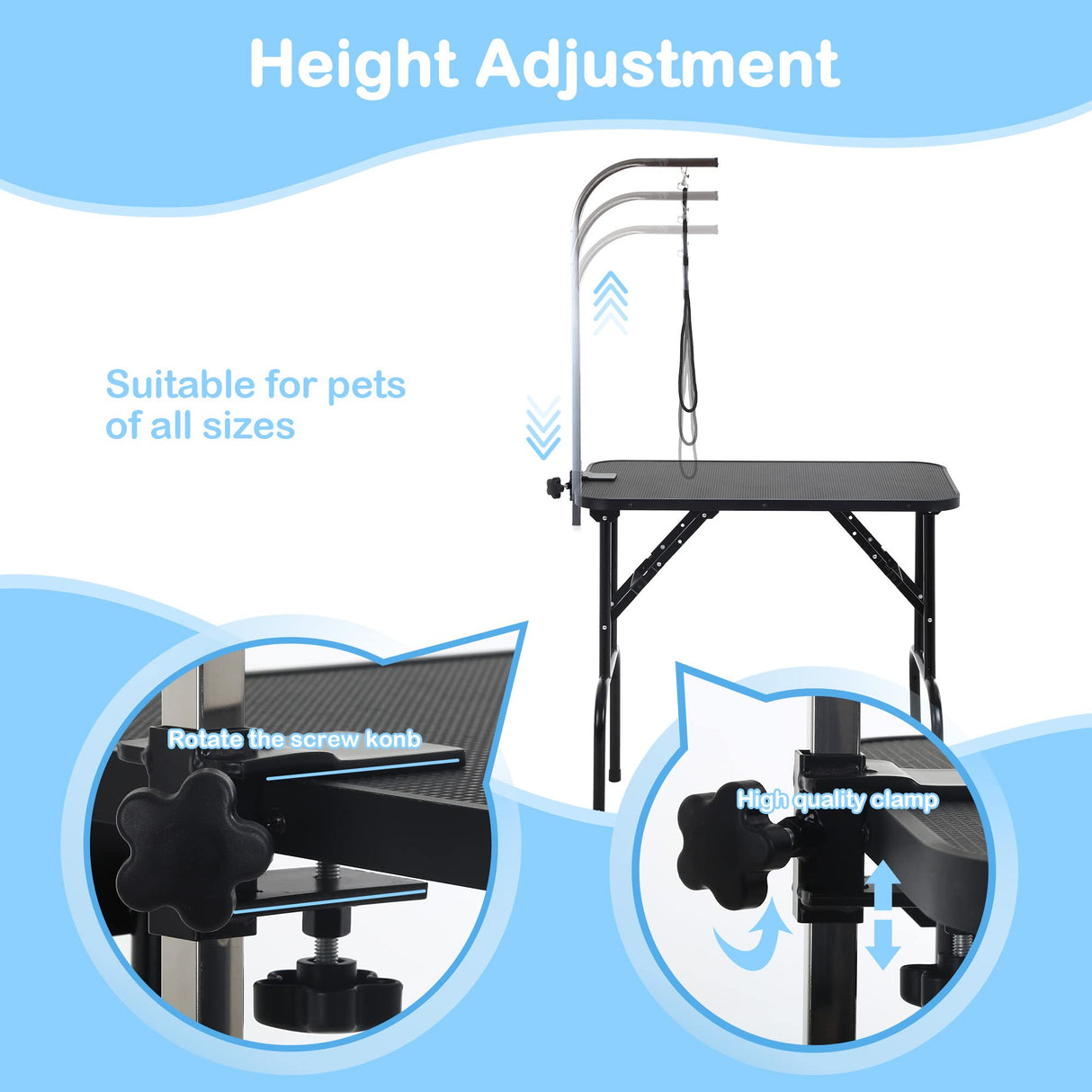 Dog Grooming Table for Dogs at Home, Dog Grooming Harness Pet Grooming Table Dog Grooming Table for Large Dogs Small Dog Grooming Tables Arm for Small Dogs Dog Washing Station Dog Grooming Sling Stand Capacmkseh