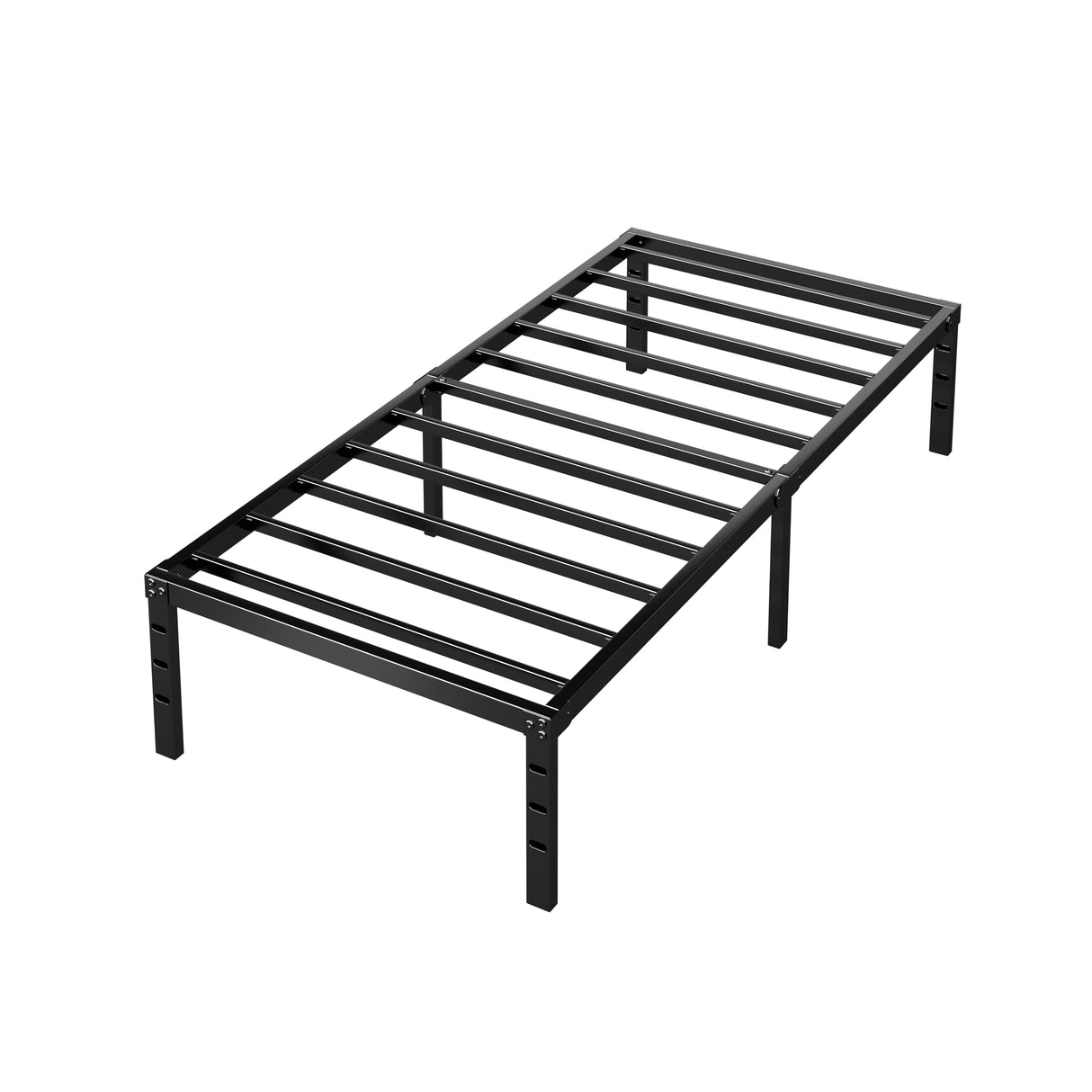 HLIPHA Metal Platform Bed Frame 14 Inch Tall,No Box Spring Needed,Twin Size Bed with Heavy Duty Strong Support Slats,Easy to Assemble,Black HLIPHA