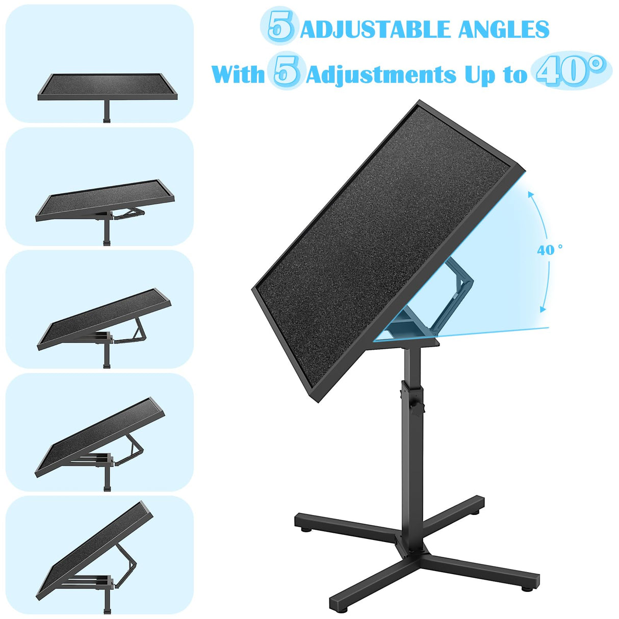 1500 Piece Jigsaw Puzzle Table with Leg, Metal Jigsaw Puzzle Table Adjustable Angle & Height,4 Trays and Semi Transparent Puzzle Cover, 28"x35" Jigsaw Puzzles Table for Adults and Kids Birthday AIMUCT