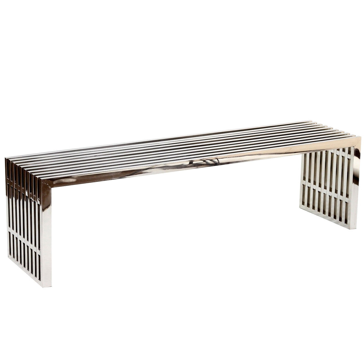 Modway Large Gridiron Stainless Steel Bench Modway